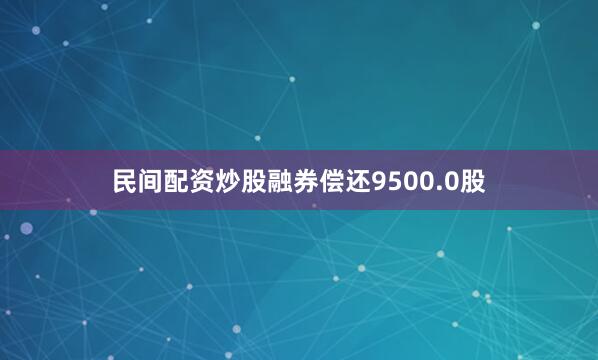 民间配资炒股融券偿还9500.0股
