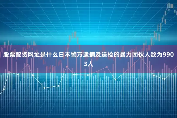 股票配资网址是什么日本警方逮捕及送检的暴力团伙人数为9903人
