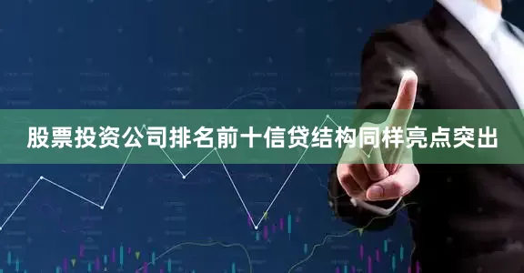 股票投资公司排名前十信贷结构同样亮点突出